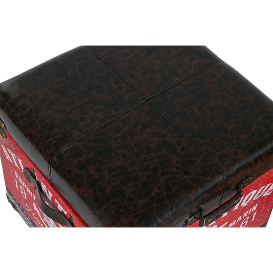 Set de boîtes décoratives Home ESPRIT Marron Multicouleur Polyuréthane Bois Vintage