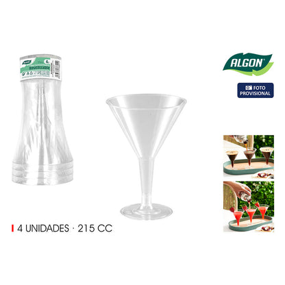 Verre à cocktail Algon 215 ml 4 Pièces (24 Unités)