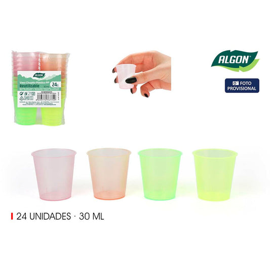 Verre à liqueur Algon Ø 4 cm 30 ml 24 Pièces (24 Unités)