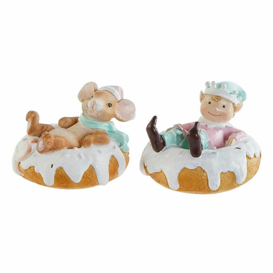 Figurine Décorative DKD Home Decor Résine Souris (2 pcs) (11.5 x 11 x 8 cm)