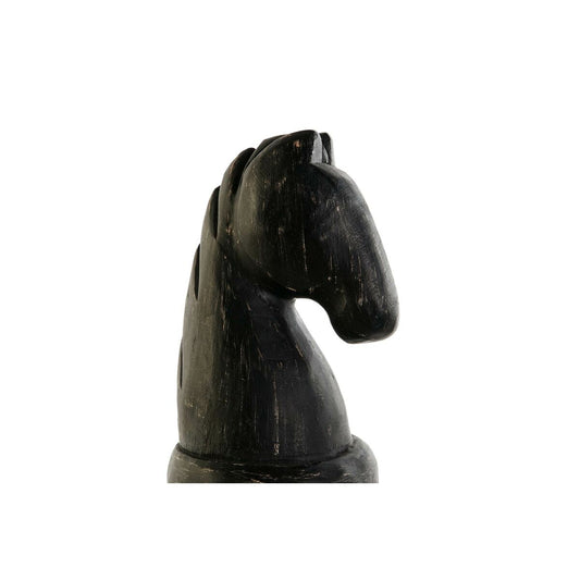 Figurine Décorative DKD Home Decor Blanc Marron Noir Pièces du jeu d'échec Loft 12 x 11 x 36 cm (2 Unités)