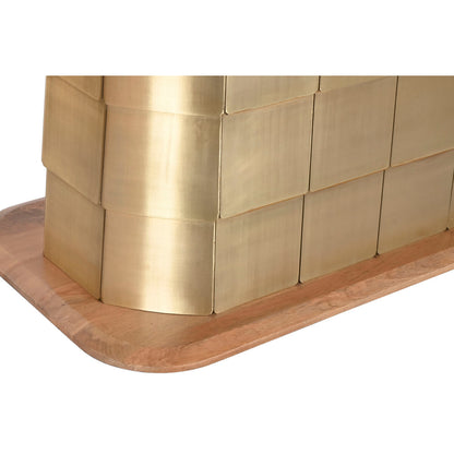 Table de Salle à Manger Home ESPRIT Doré Laiton Bois de manguier 210 x 110 x 76 cm