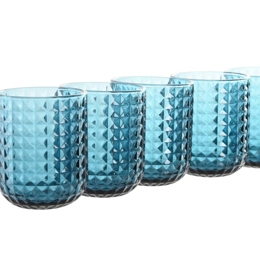 Set de Verres Home ESPRIT Bleu Verre 275 ml (6 Unités)