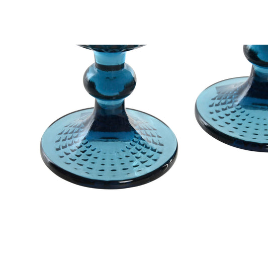 Set de Verres Home ESPRIT Bleu Verre 380 ml (6 Unités)