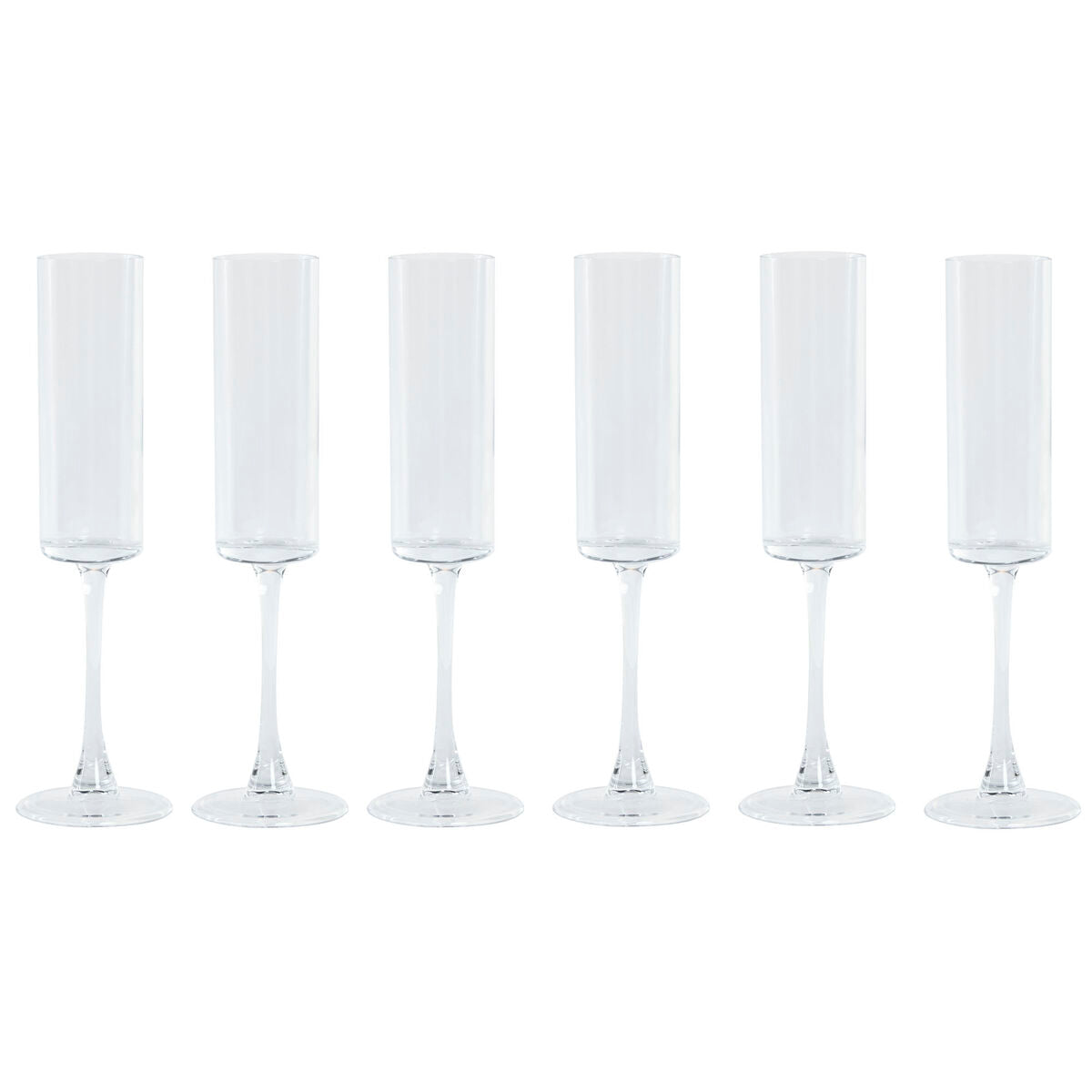 Verre à pied évasé de champagne et de cava Home ESPRIT Transparent Verre 160 ml (6 Unités)