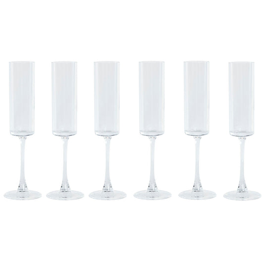 Verre à pied évasé de champagne et de cava Home ESPRIT Transparent Verre 160 ml (6 Unités)