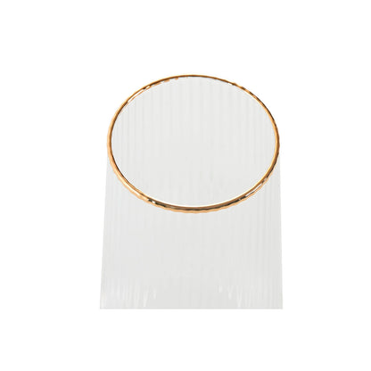 Verre à pied évasé de champagne et de cava Home ESPRIT Transparent Doré Verre 400 ml (6 Unités)
