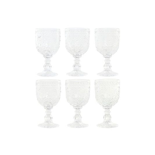Set de Verres Home ESPRIT Transparent Verre 270 ml (6 Unités)