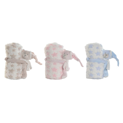 Coffret Bébé Home ESPRIT Bleu Beige Rose Polyester (3 Unités)
