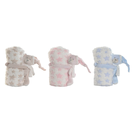 Coffret Bébé Home ESPRIT Bleu Beige Rose Polyester (3 Unités)