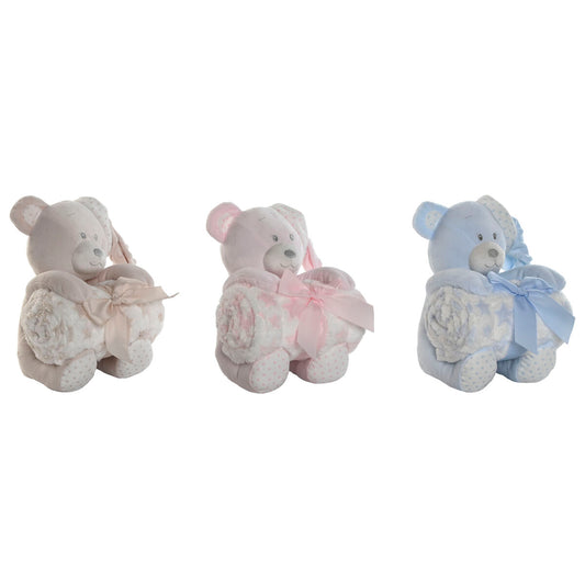 Coffret Bébé Home ESPRIT Bleu Beige Rose Polyester (3 Unités)