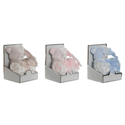 Coffret Bébé Home ESPRIT Bleu Beige Rose Polyester (3 Unités)