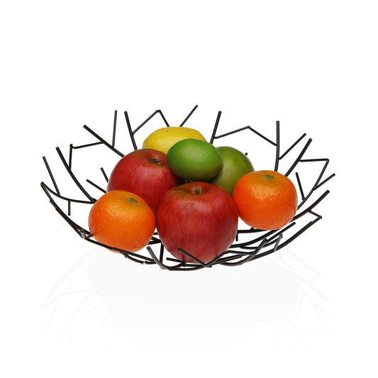 Coupe à fruits Versa Noir Métal Acier 30 x 9 x 30 cm