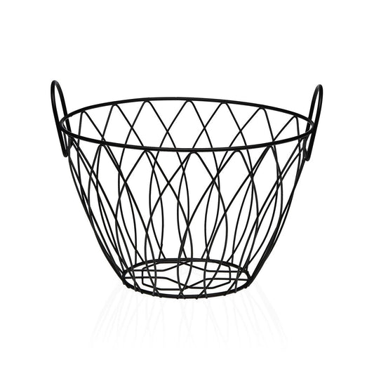 Coupe à fruits Versa Noir Métal Acier 19,5 X 21,5 X 28,5 CM