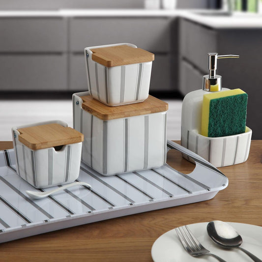 Salière avec couvercle Versa G-LINES Céramique 8,8 x 8,5 x 8,8 cm