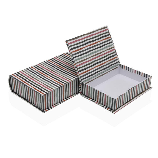 Boîte Décorative Versa Toile Bois MDF Livre