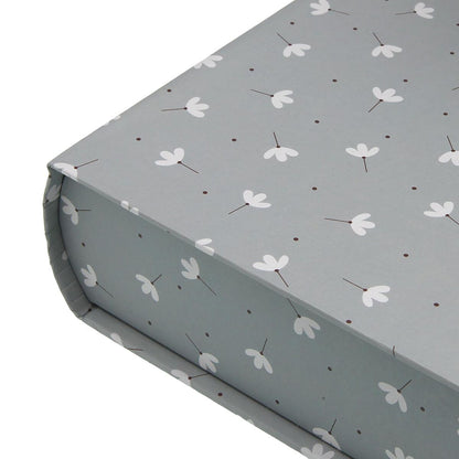 Boîte Décorative Versa Toile Bois MDF Fleurs Livre