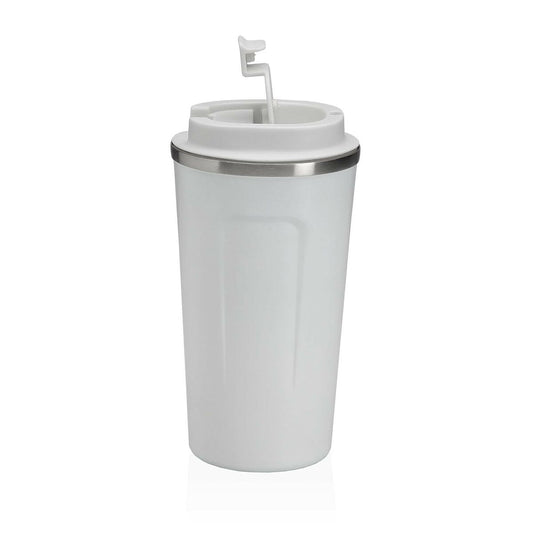 Verre avec Couvercle Versa Blanc Acier polypropylène 510 ml