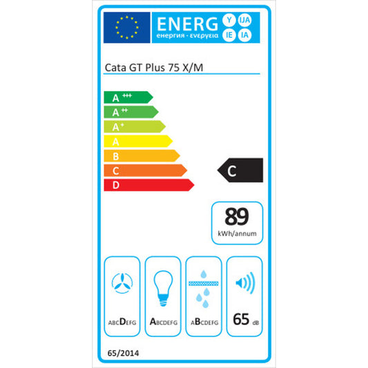 Hotte standard Cata GTPLUS75XM Acier