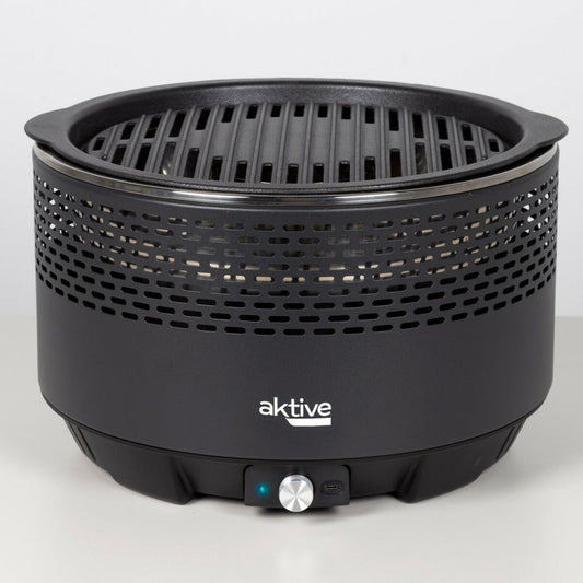 Barbecue Portable Aktive Ronde Sans fumée Noir Acier inoxydable Fer 34 x 21,5 x 34 cm