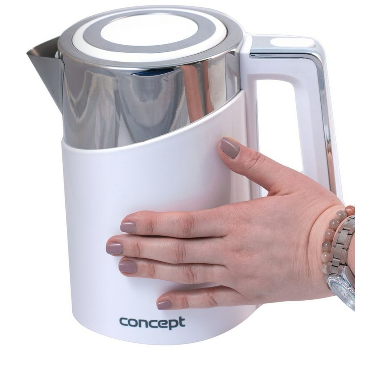 Bouilloire Concept RK3170  Blanc plástico,acero inoxidable 2200 W 1,7 L