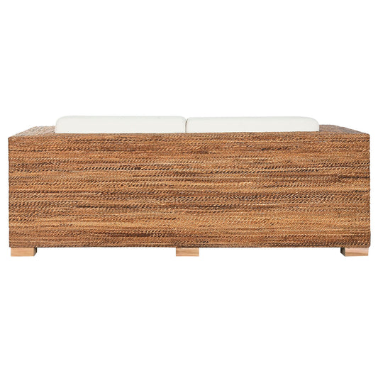Canapé de jardin Home ESPRIT Blanc Naturel 192 x 92 x 65 cm
