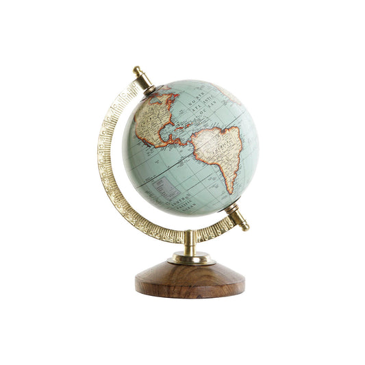 Globe terrestre DKD Home Decor Bleu Marron Doré Vintage 16 x 12 x 21 cm