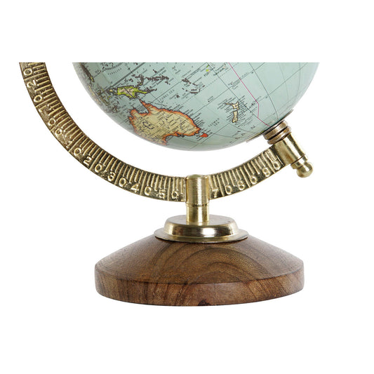 Globe terrestre DKD Home Decor Bleu Marron Doré Vintage 16 x 12 x 21 cm