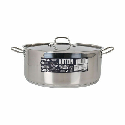 Casserole avec Couvercle Quttin Hotel Acier ø 34 x 13 cm (2 Unités)