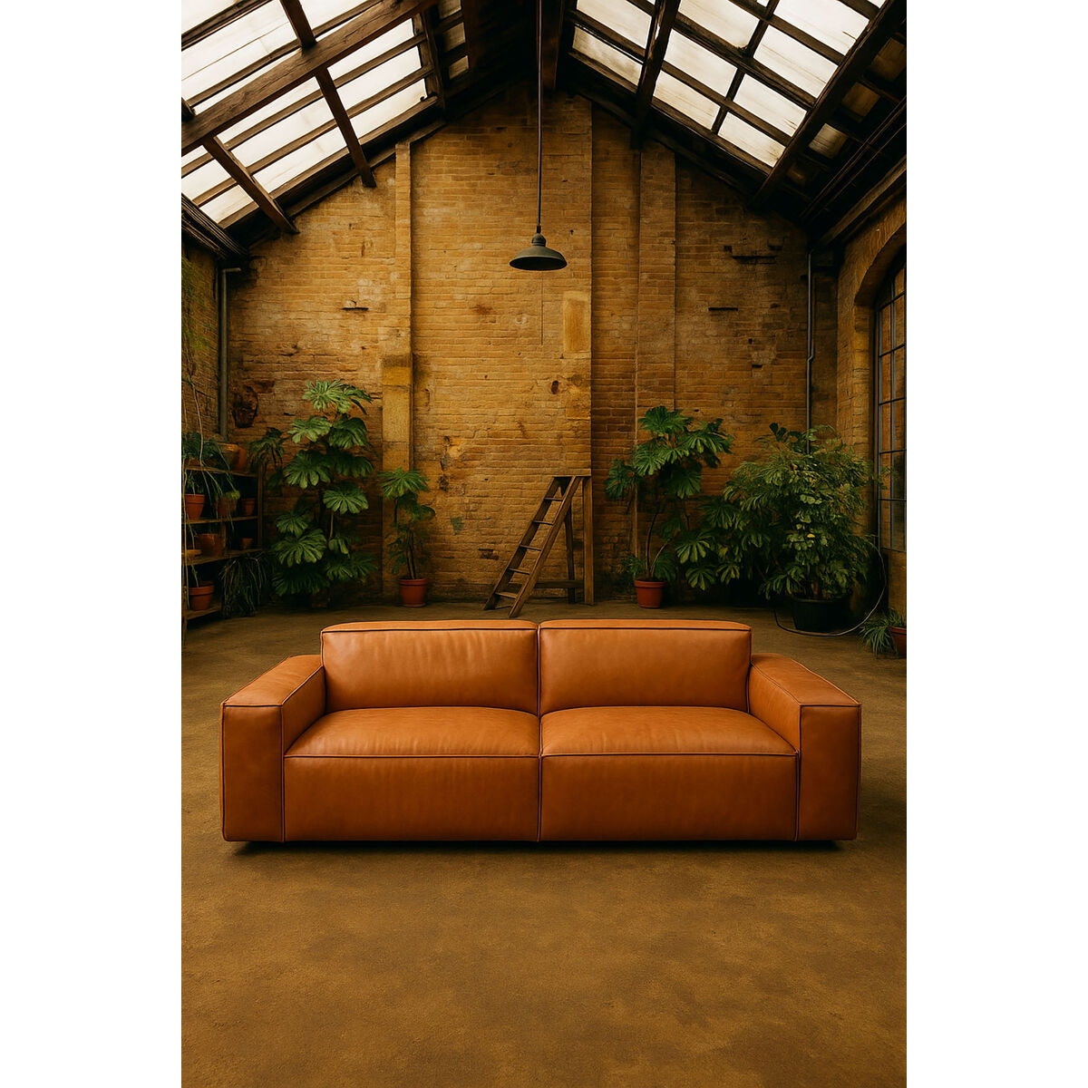 Canapé Home ESPRIT Marron Urbaine 214 X 94 X 77 CM