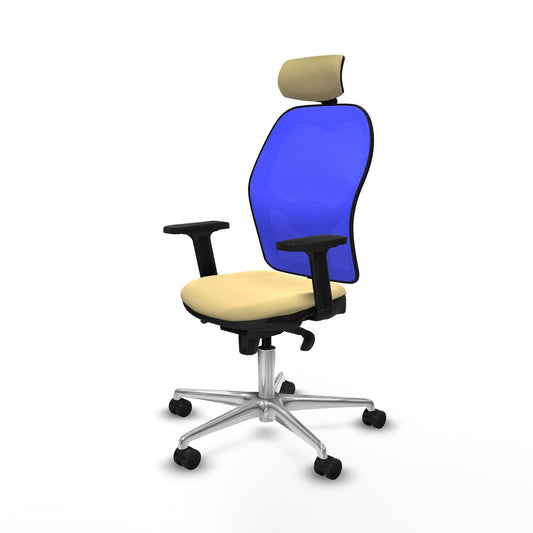 Chaise de Bureau avec Appui-tête Jorquera Piqueras y Crespo 2D086N2 Crème