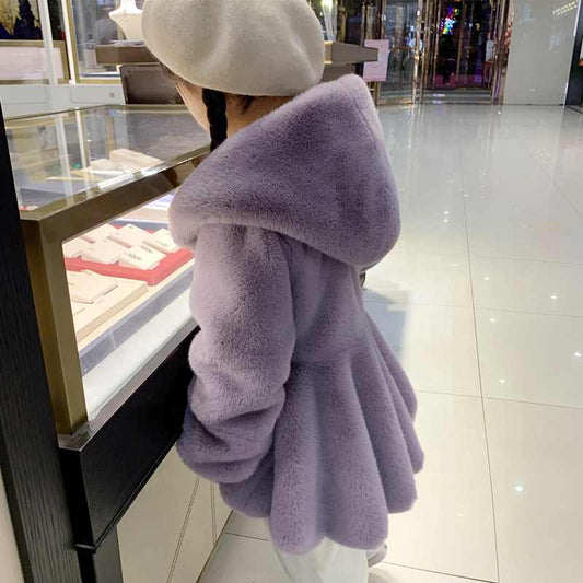 Manteau fourrure pour enfants