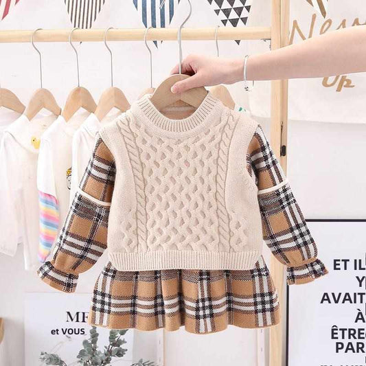 Jolie robe de princesse à manches longues pour enfants