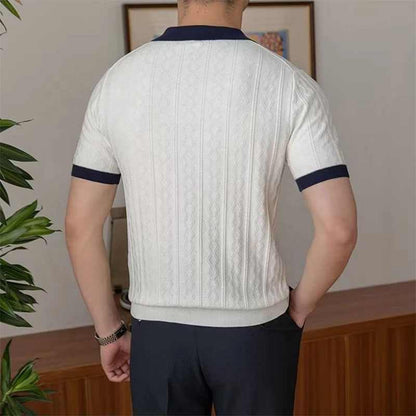 Polo tricoté de luxe pour homme